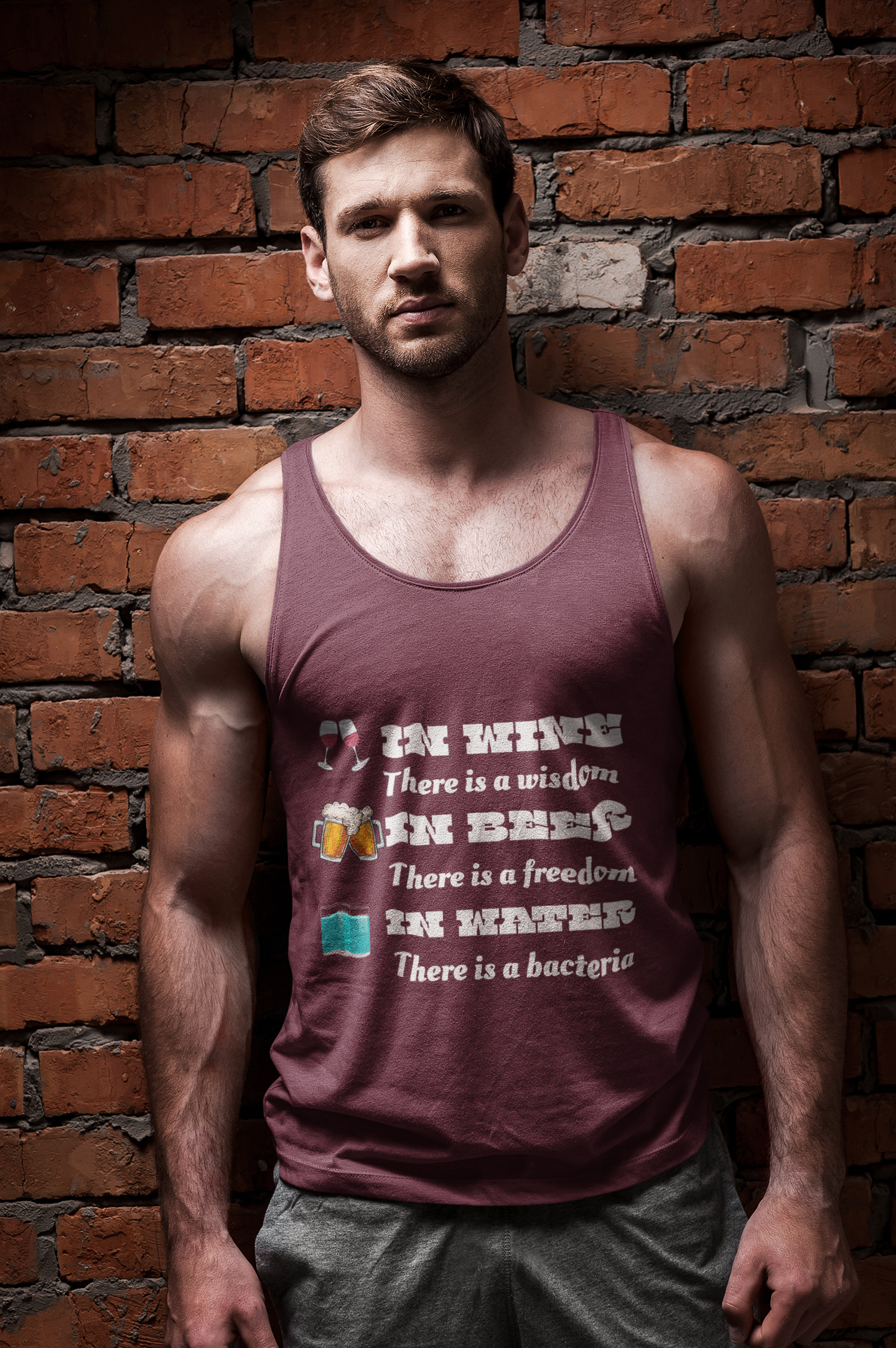 Wine Tank Top for Beach Days