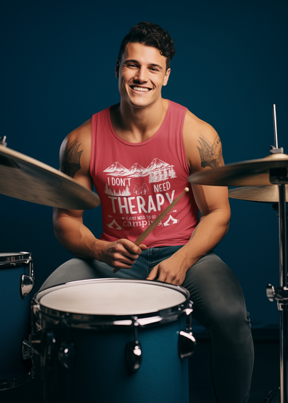 Unisex Camping Therapy Tank Top