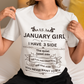 January Girl [side] Unisex  Tee