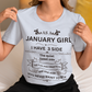 January Girl [side] Unisex  Tee