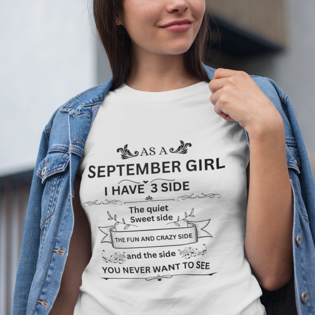 September Girl(Side) Unisex Heavy Cotton Tee