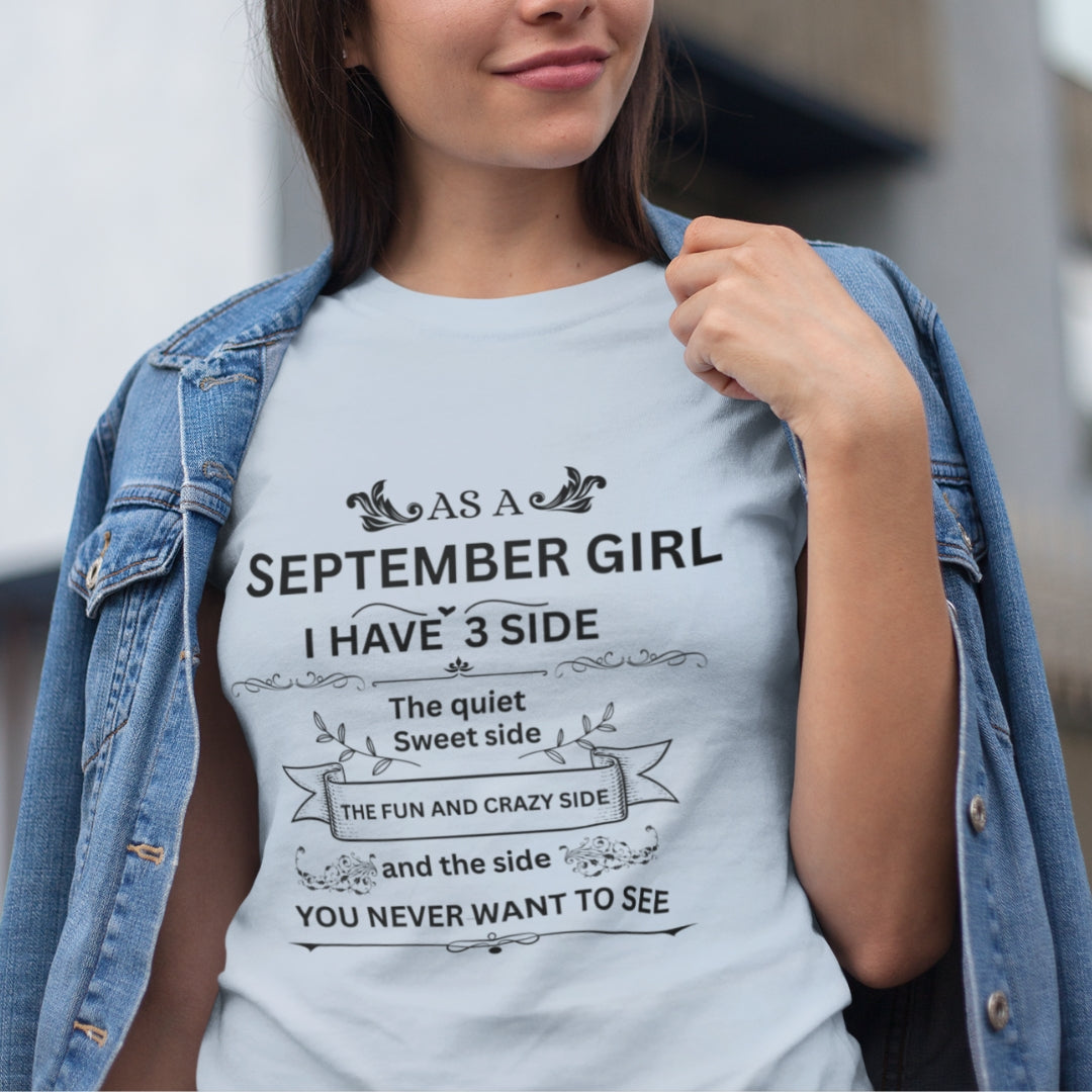 September Girl(Side) Unisex Heavy Cotton Tee