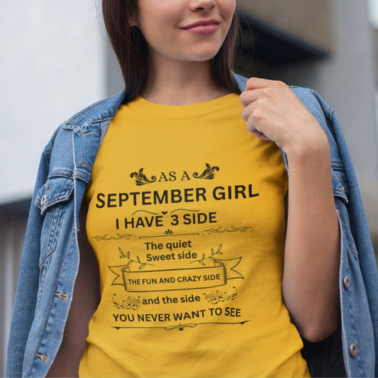 September Girl(Side) Unisex Heavy Cotton Tee