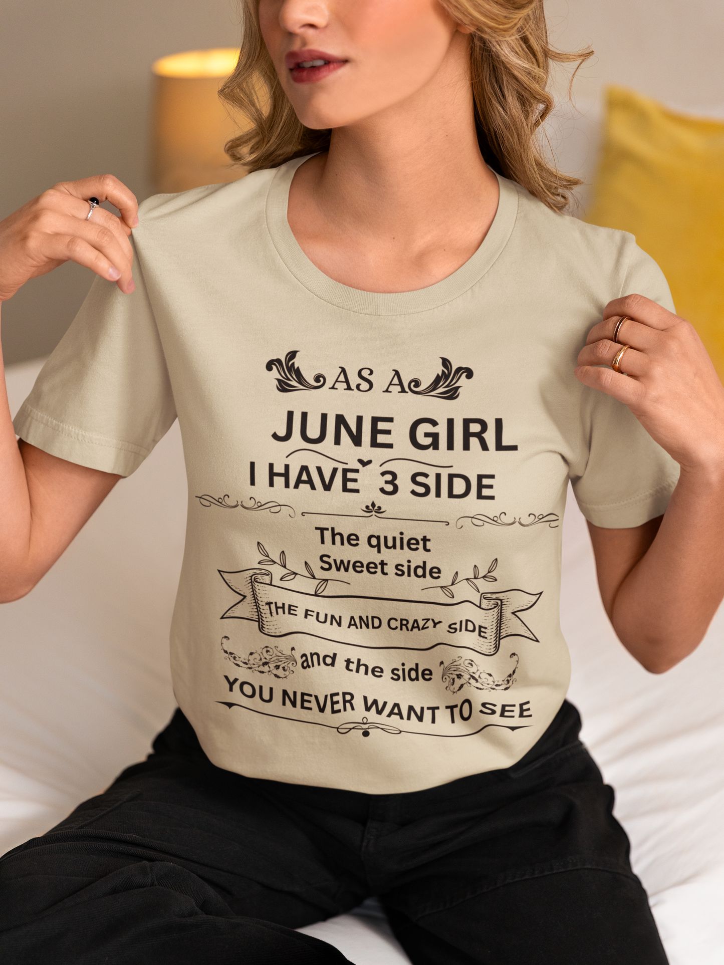 June Girl[ 3-Sided] Unisex Tee