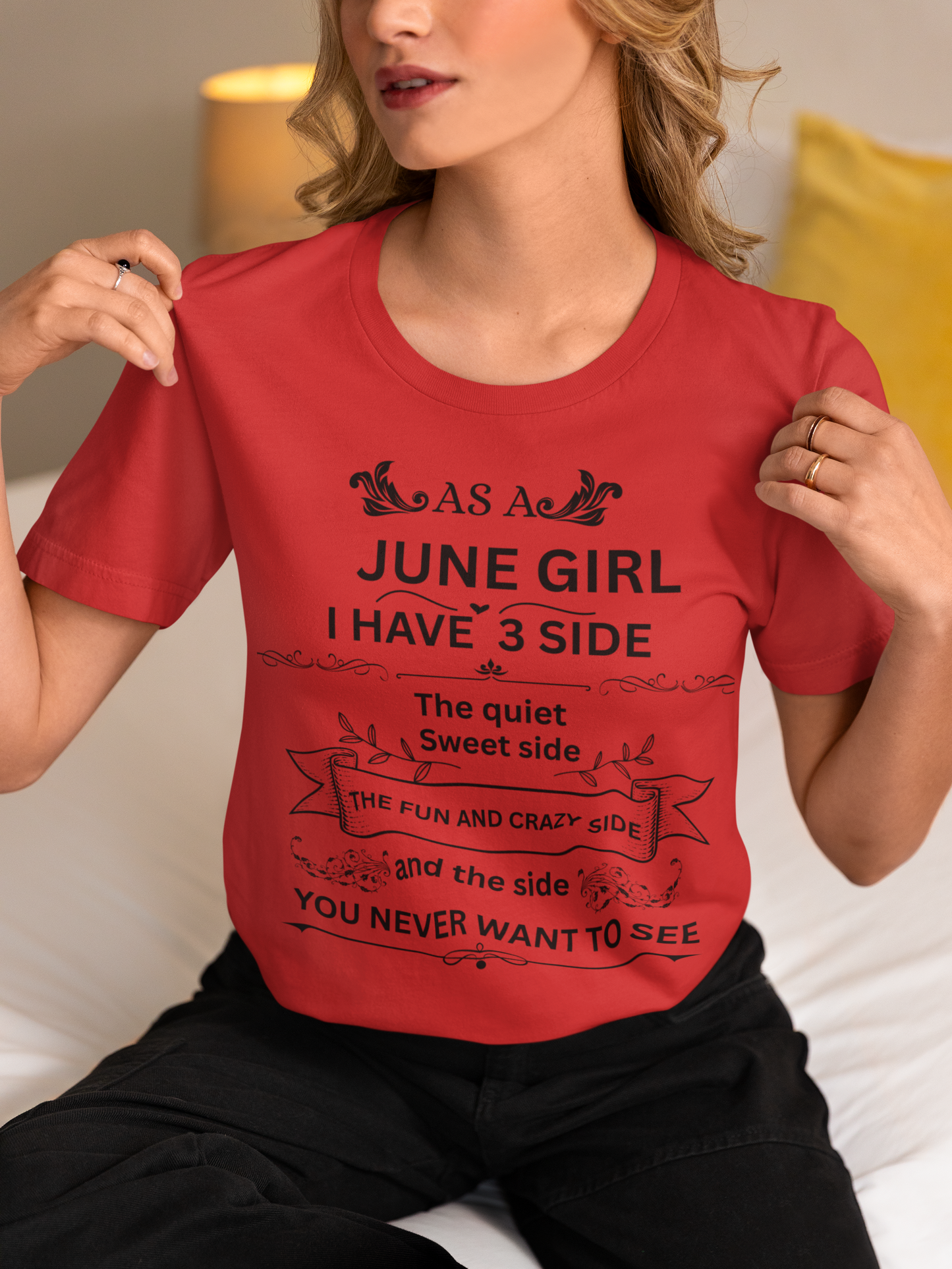 June Girl[ 3-Sided] Unisex Tee