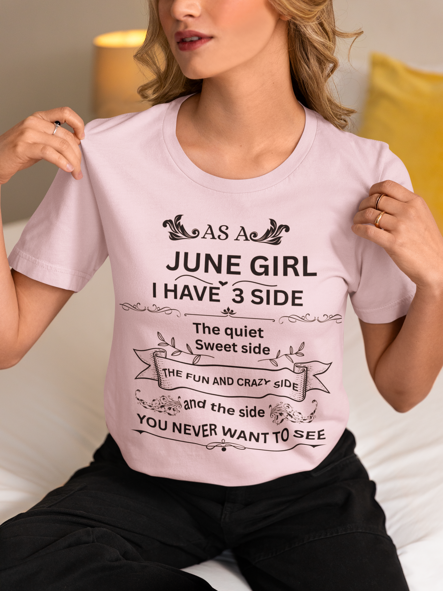 June birthday Girl 3-Side Unisex Tee