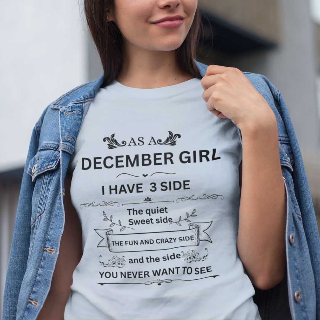 December Girl(Side) Unisex Heavy Cotton Tee