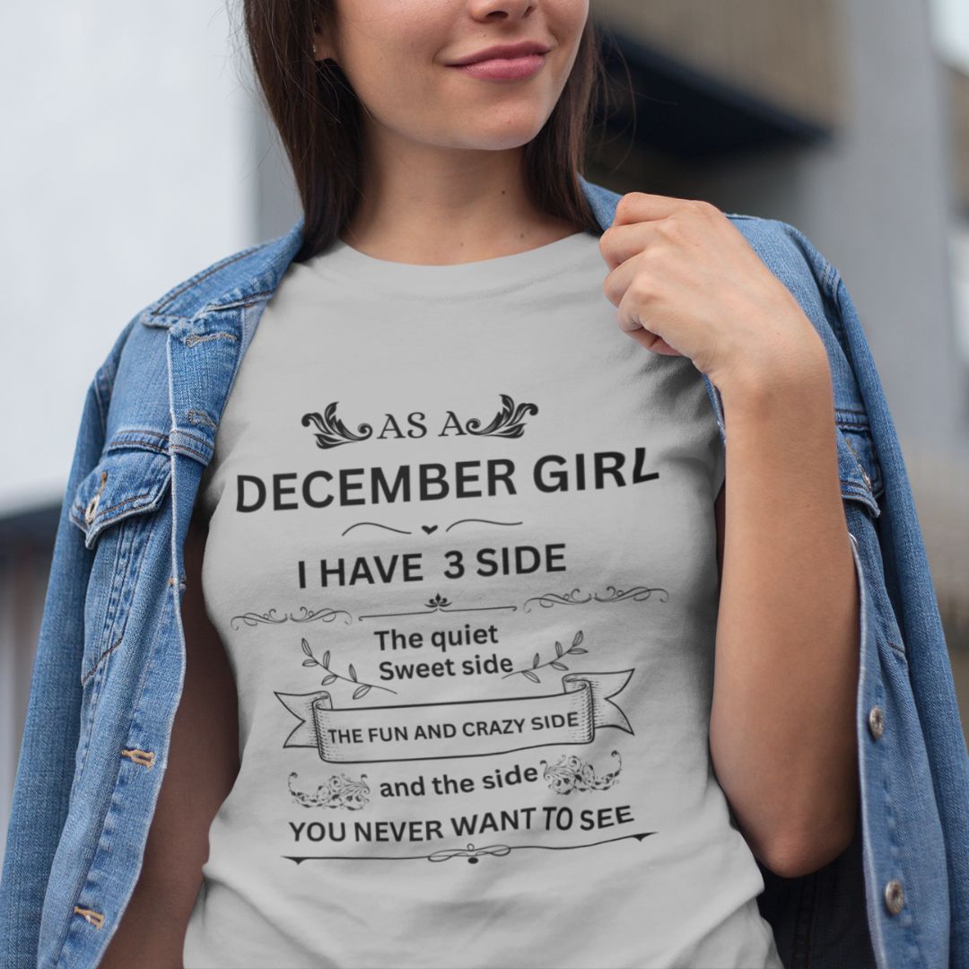 December Girl(Side) Unisex Heavy Cotton Tee