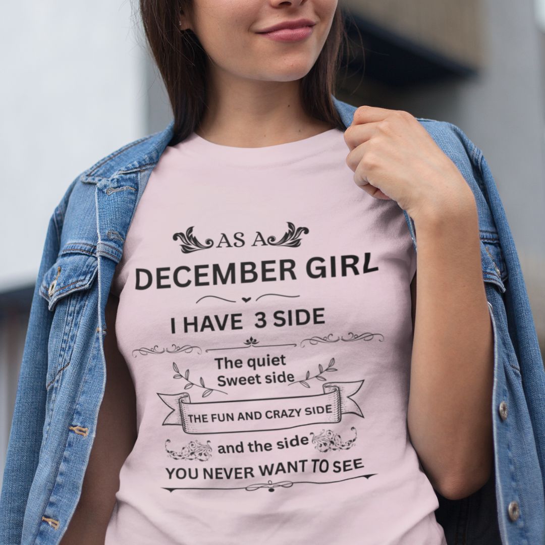 December Girl(Side) Unisex Heavy Cotton Tee