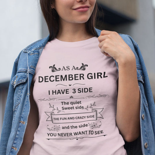 December Girl(Side) Unisex Heavy Cotton Tee
