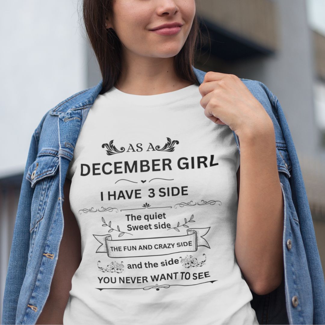 December Girl(Side) Unisex Heavy Cotton Tee