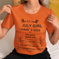 July Girl(Side) Unisex Heavy Cotton Tee
