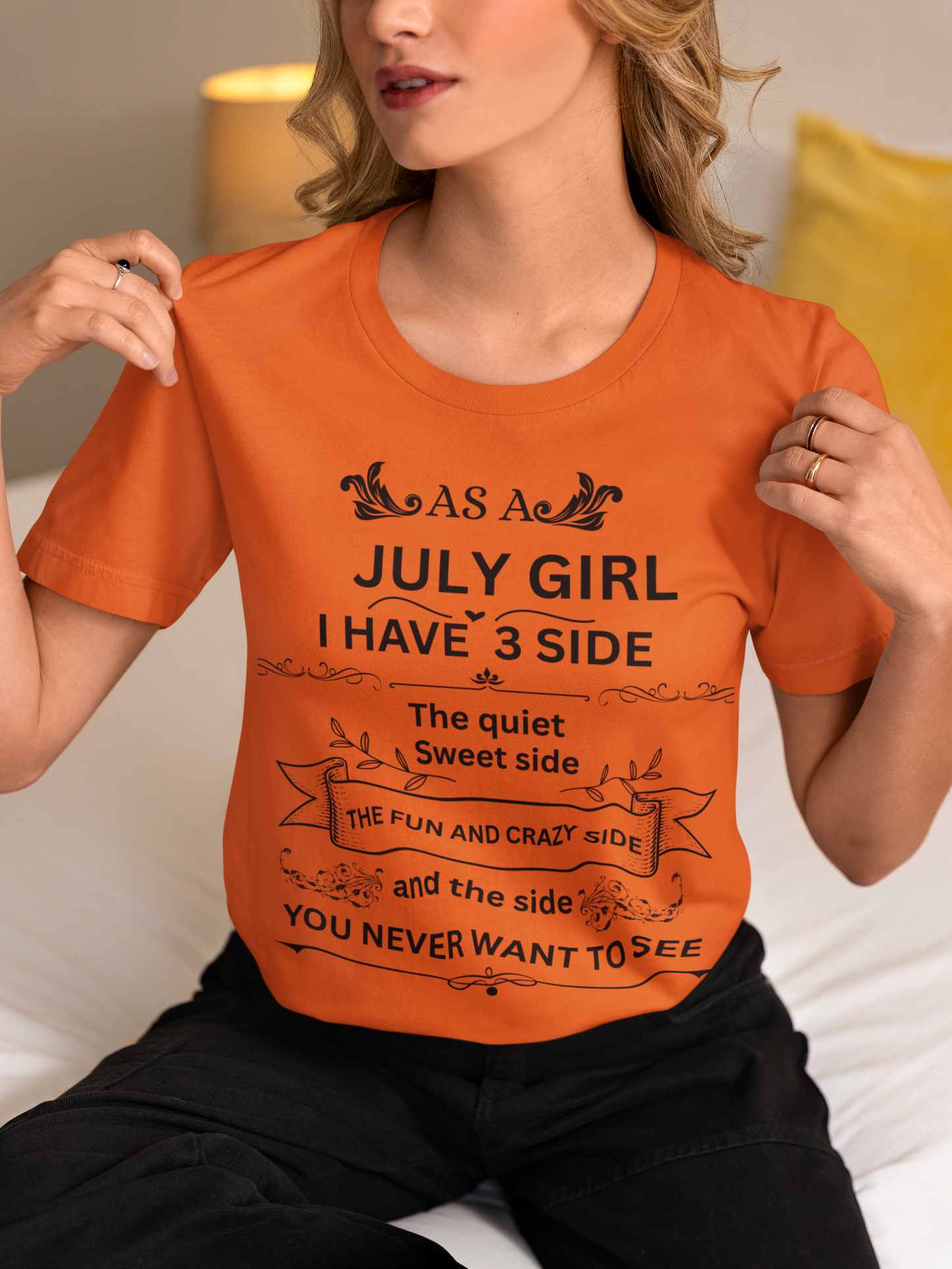 July Girl(Side) Unisex Heavy Cotton Tee