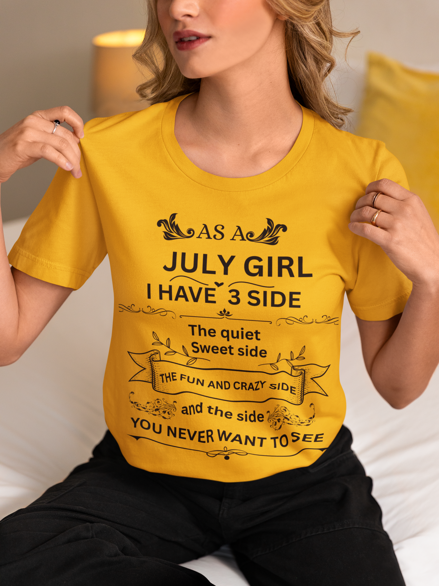 July Girl(Side) Unisex Heavy Cotton Tee