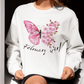 February Girl Butterfly Birthday Sweatshirt
