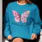 February Girl Butterfly Birthday Sweatshirt