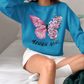 March Girl Butterfly Birthday Sweatshirt