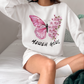 March Girl Butterfly Birthday Sweatshirt