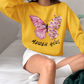 March Girl Butterfly Birthday Sweatshirt