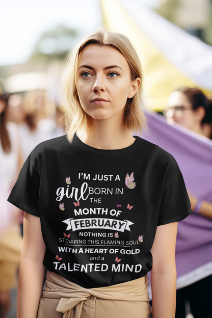 February Heart Of Gold Birthday Girl