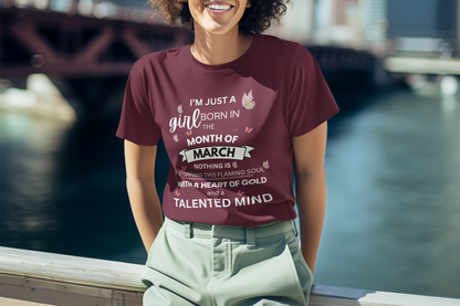 March Heart Of Gold Birthday Girl