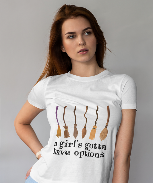 Girl's Gotta Have Options Unisex Cotton Tee