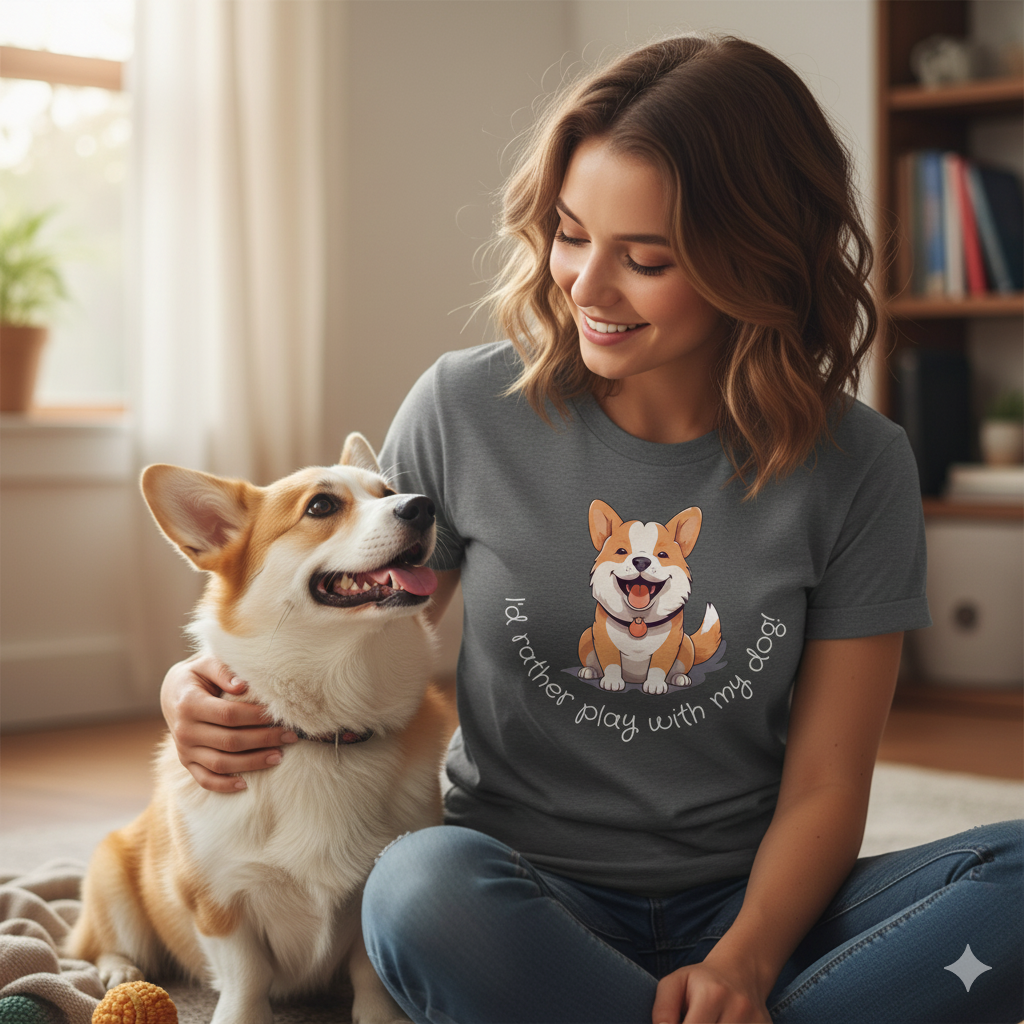 I'd Rather Play With My Dog - Unisex Tee