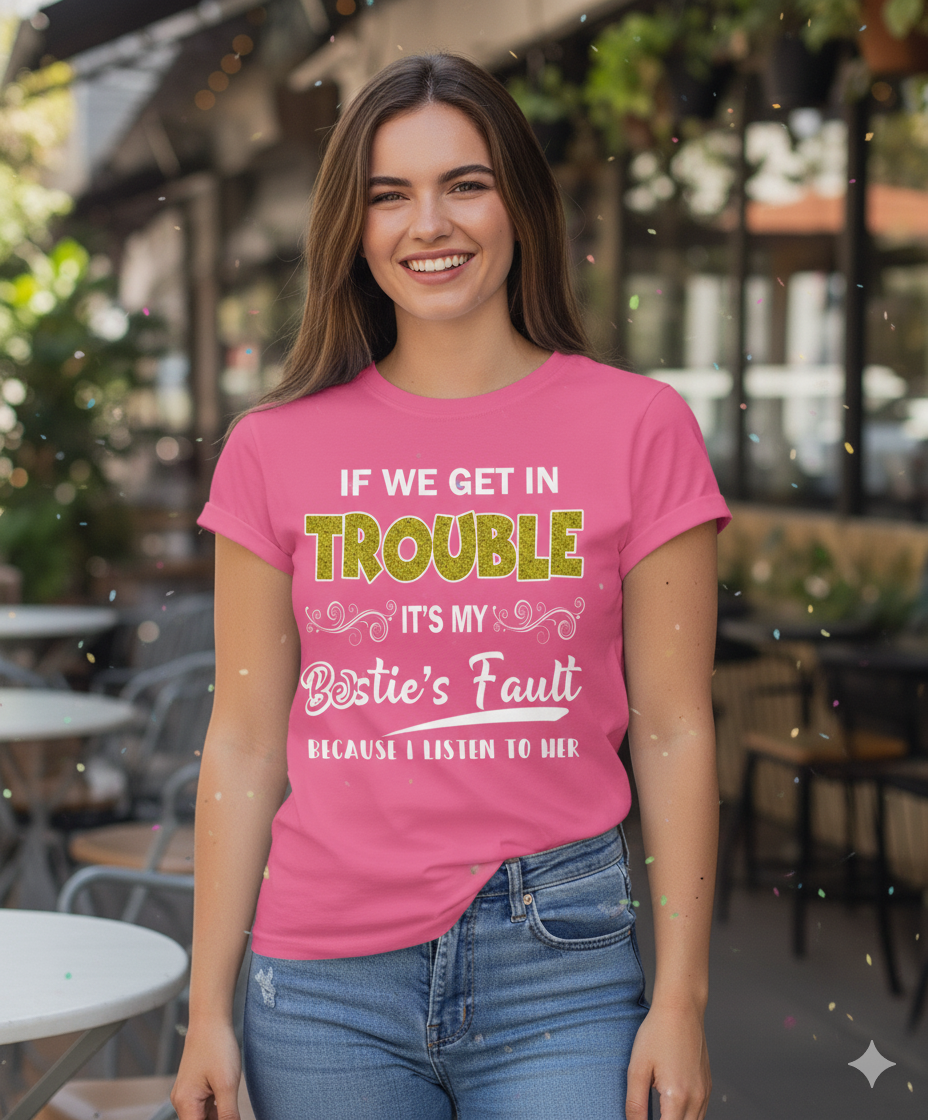 Bestie Trouble Soft Unisex T-Shirt