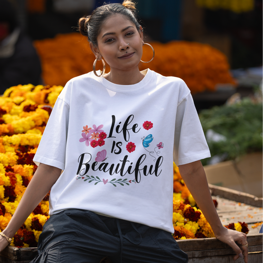 Life is beautiful Cotton Unisex T-shirt