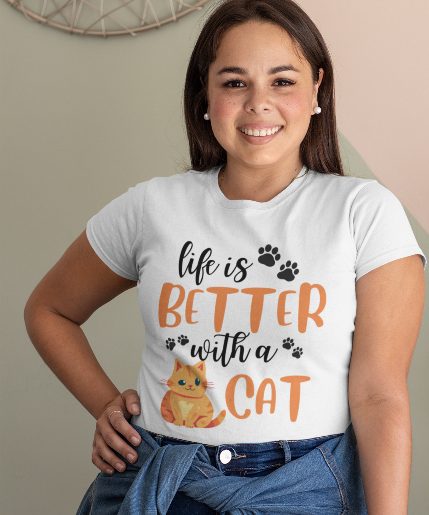 Better with a Cat Premium Unisex T-shirt