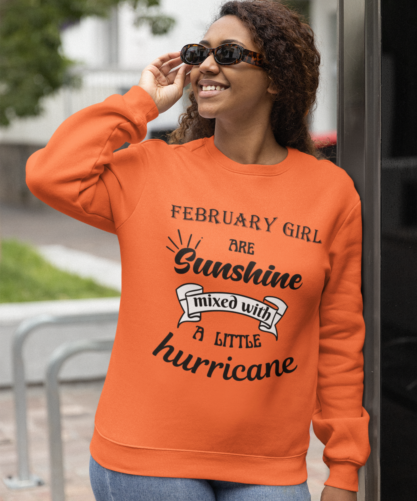 February Girl Birthday Sunshine Unisex Sweatshirt