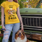 Just a Nurse Who Loves Dogs Cotton Unisex T-shirt