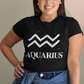 Aquarius Zodiac White Soft Unisex T-shirt