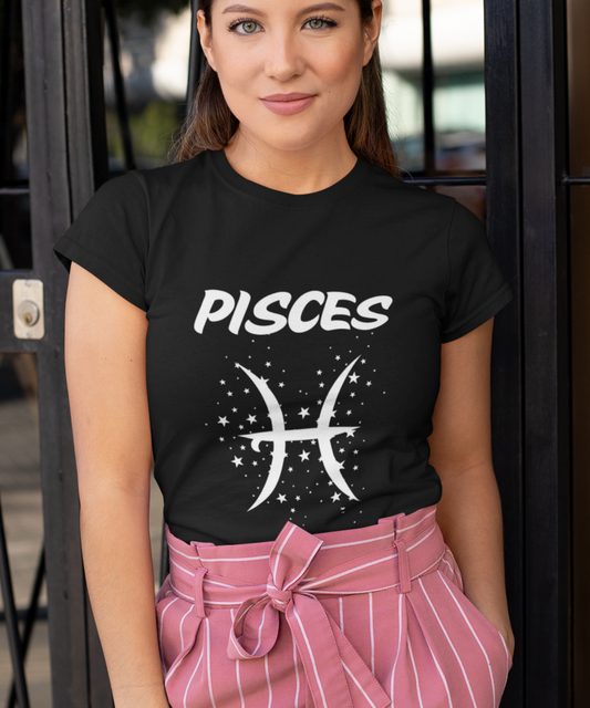 Pisces Zodiac White Soft Unisex T-shirt