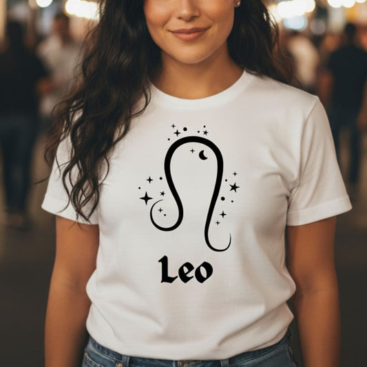 Leo Zodiac Black Soft Unisex T-shirt