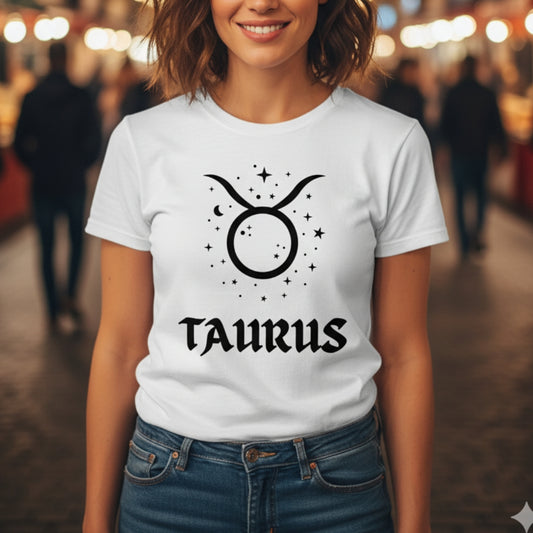 Taurus Zodiac Black Soft Unisex T-shirt