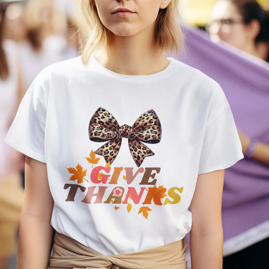 Give Thanks cotton unisex T-Shirt