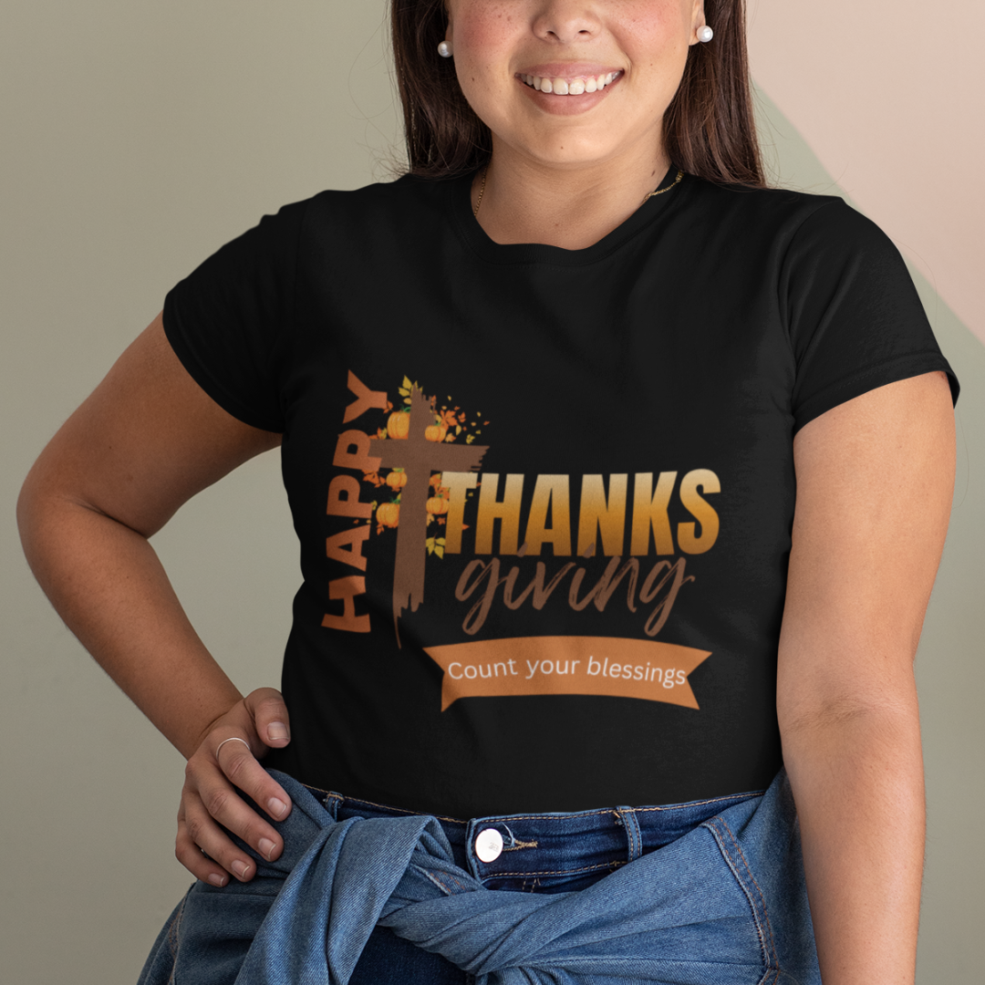 Happy Thanksgiving cotton unisex  T-Shirt