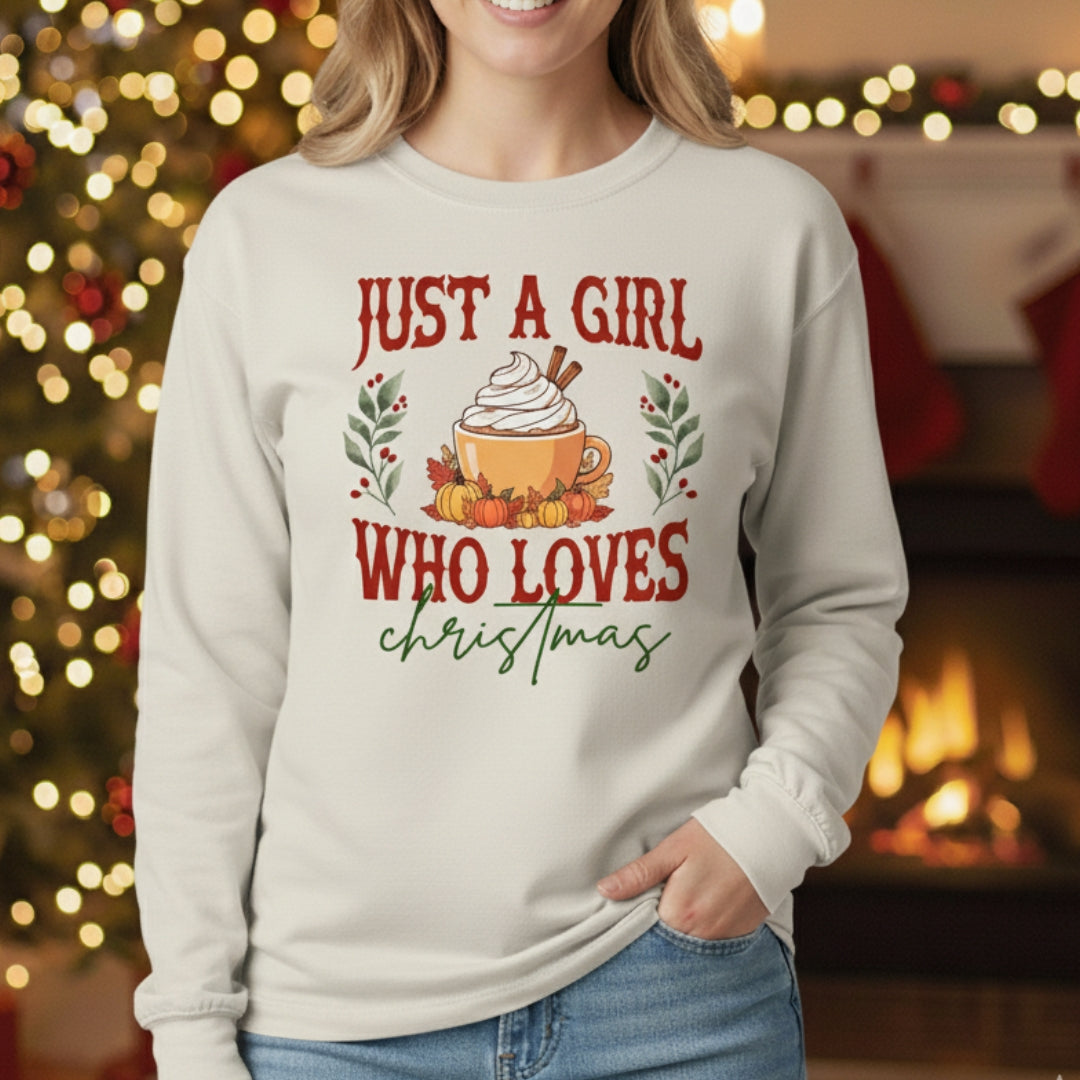Just a Girl Who Loves Christmas Unisex Sweatshirt