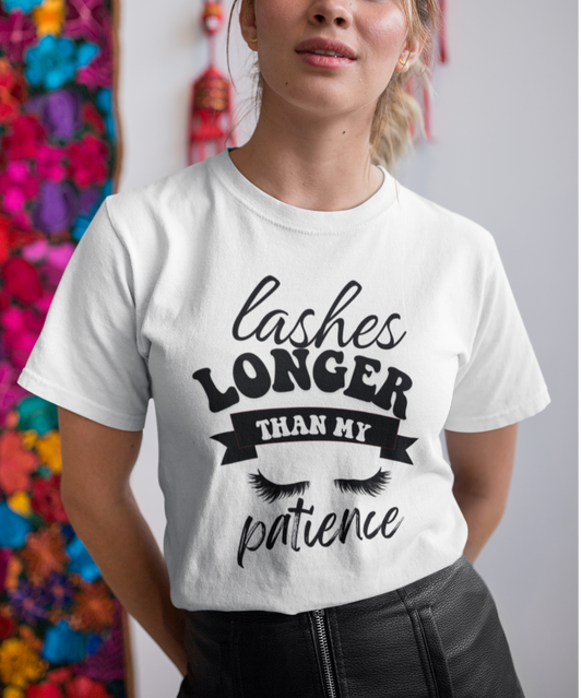 Lashes Longer COTTON UNISEX T- SHIRT