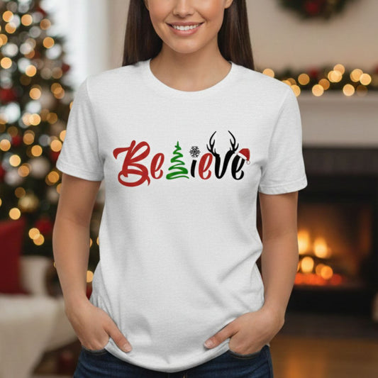 Believe Christmas Tee  Premium Unisex T-shirt