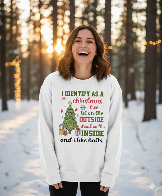 I Identify As a Christmas Tree Unisex Sweatshirt