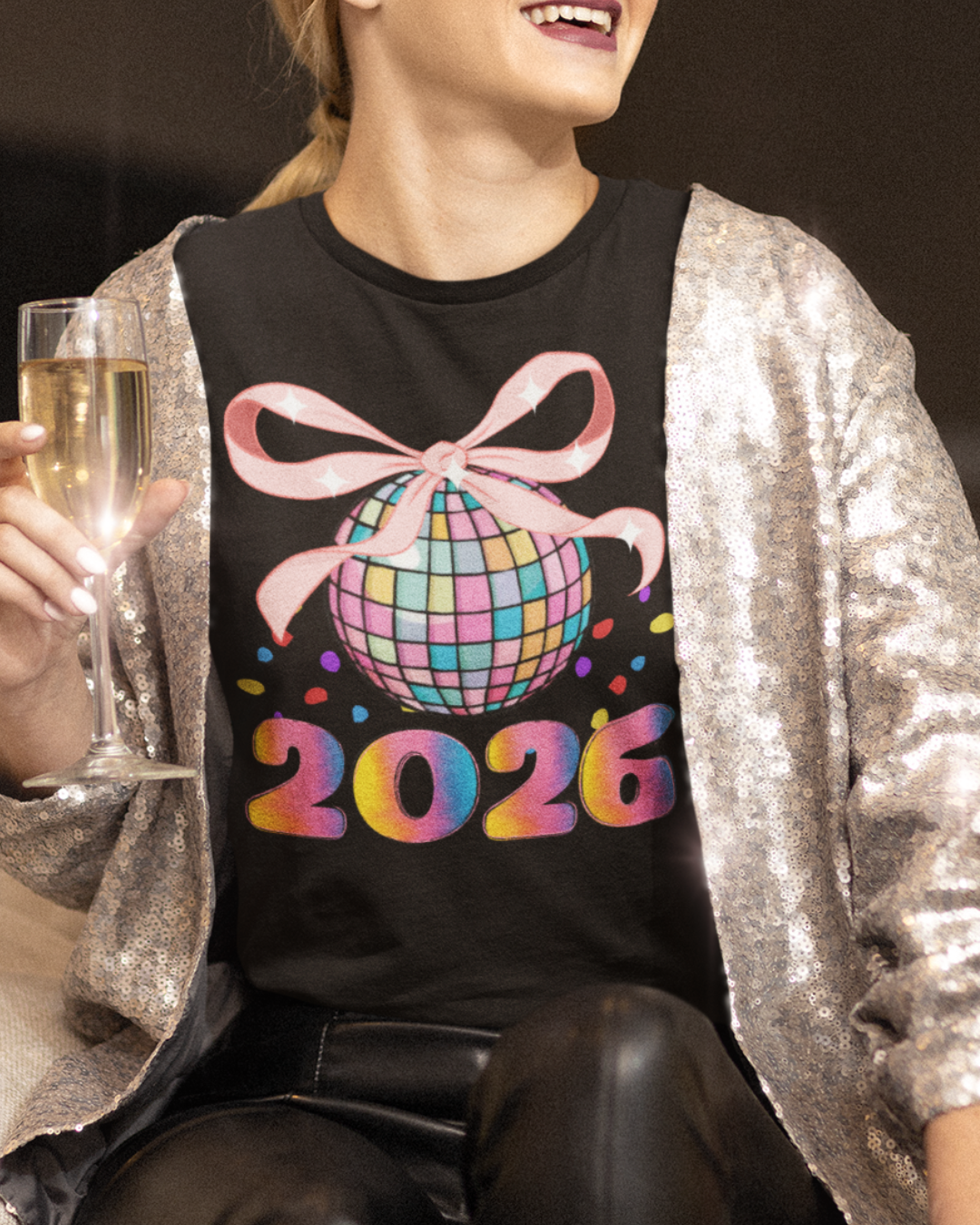 2026 Disco Ball COTTON UNISEX T-SHIRT