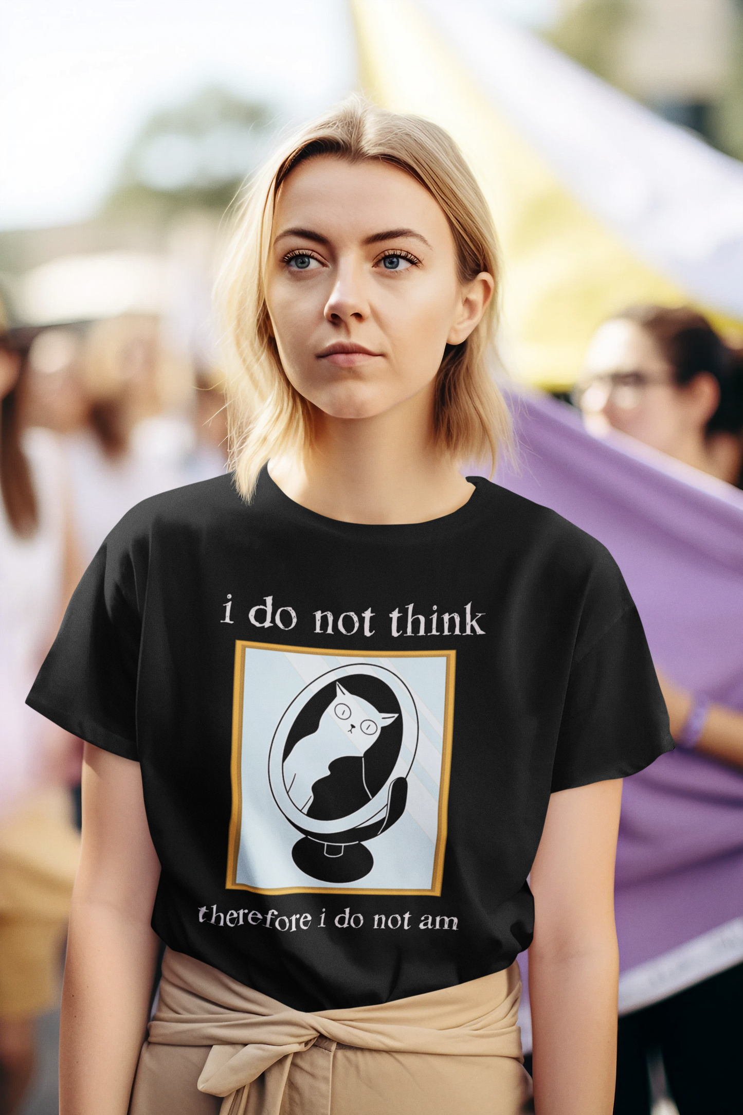 I do not think therefore i do not am Premium Unisex T-shirt