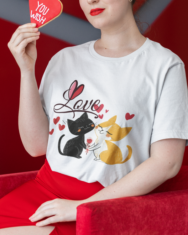 Cat Couple 'Love COTTON UNISEX  T-Shirt