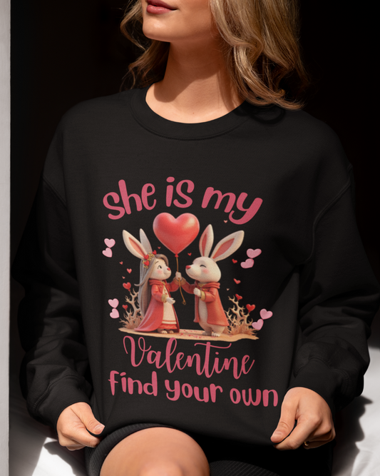 Valentine Bunny Couple Unisex Sweatshirt