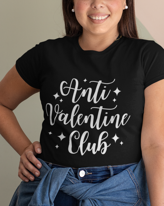 Anti Valentine Club Cotton unisex T-shirt