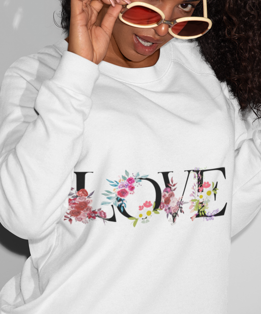 Floral LOVE COTTON UNISEX T SHIRT