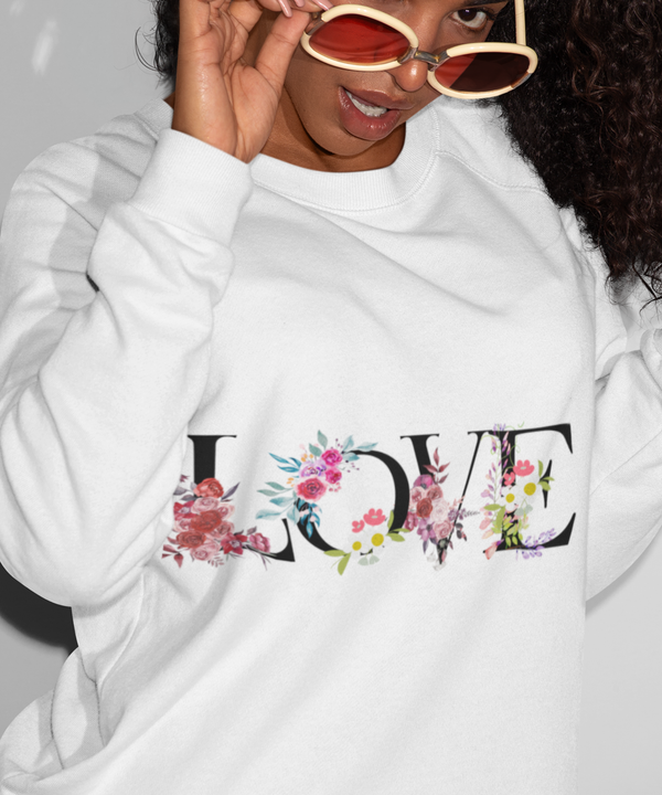 Floral LOVE COTTON UNISEX T SHIRT
