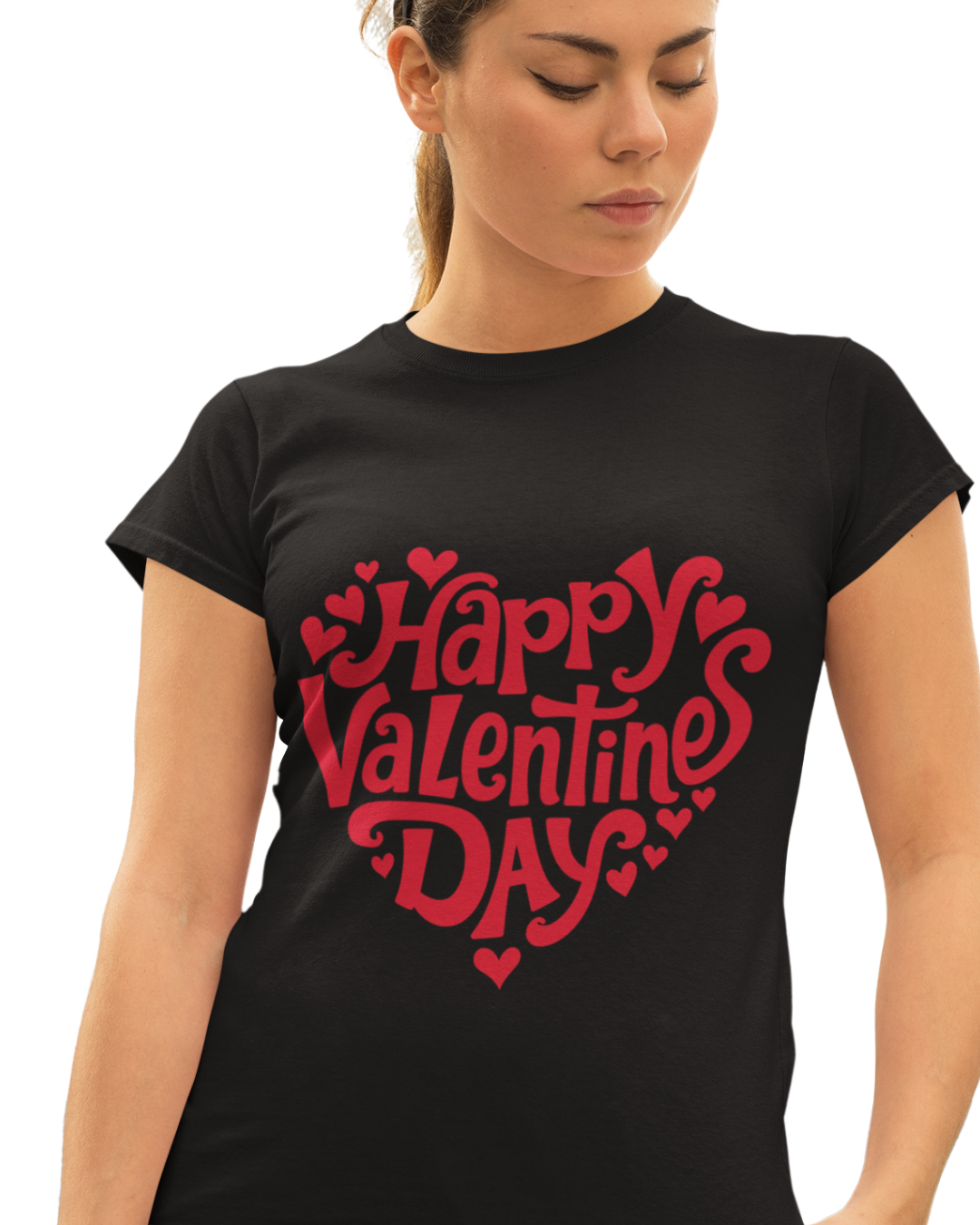 Happy Valentine Day Cotton Unisex T-Shirt
